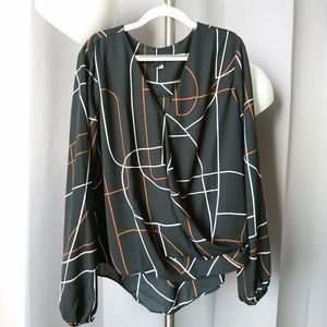 Alfani Drapey Surplice Top Blouse (4P)